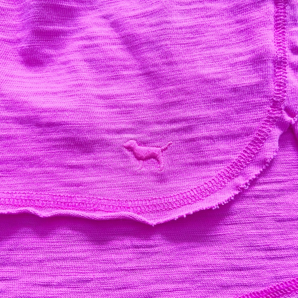 NWT Victoria's Secret PINK Curve Hem Sweat Shorts in HOT PINK - Picture 5 of 8